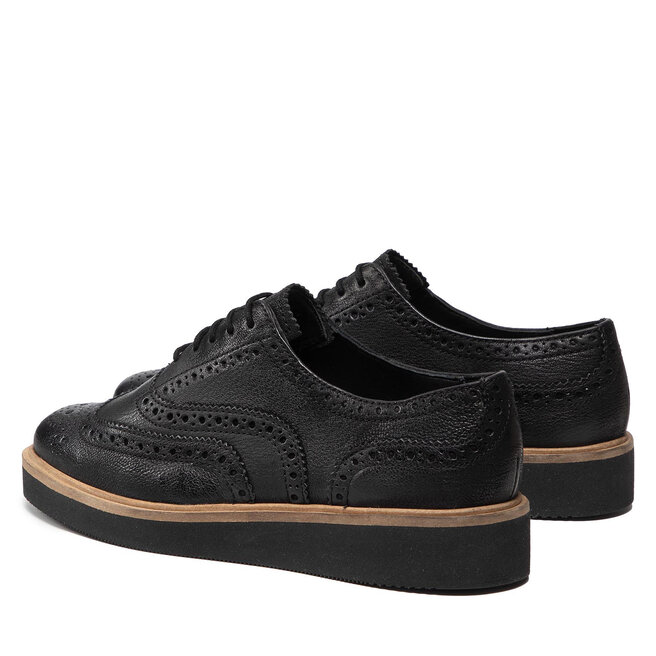 Clarks Félcipő Clarks Baille Brogue 261574144 Black Leather