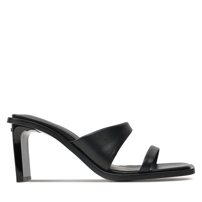 Klapki Calvin Klein Heel Slide 70 Lth - Czarny
