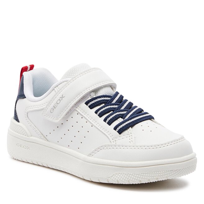 Scarpe Geox Per Bambina J024MH - White-Navy, Pelle, Traspiranti - Foto 6