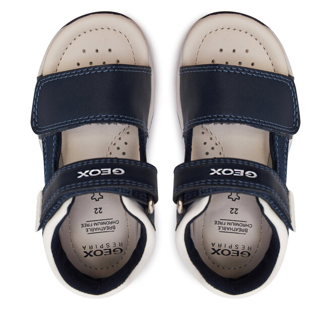 Sandali Geox Tapuz Per Bambino, Taglie 0-24 Mesi, In Pelle E Gomma, Chiusura A Velcro