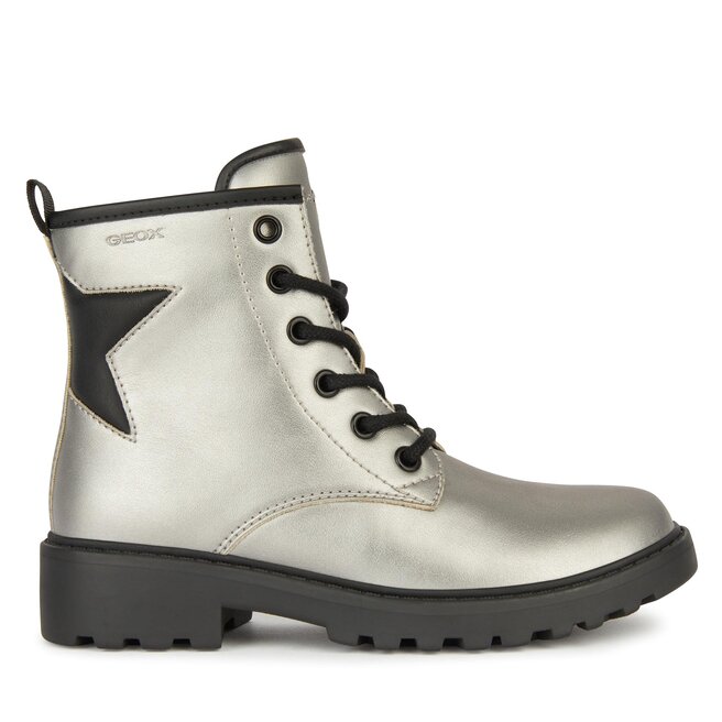 Geox Csizma Geox Jr Casey J9420G 000NF C1363 S Dk Silver/Black
