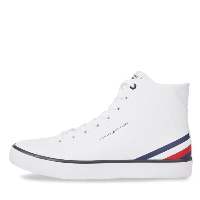 Tommy Hilfiger Sneakersy Tommy Hilfiger Th Hi Vulc Core Lth FM0FM04816 White YBS