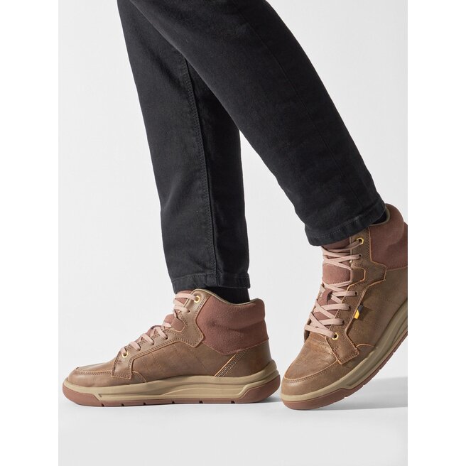 Trzewiki CAT Footwear Apa Cush Mid P725849 Brązowy - męskie