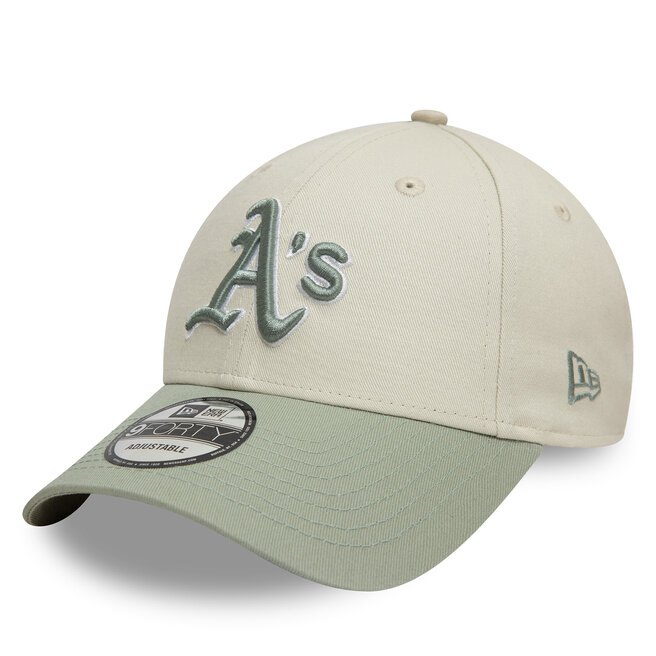 Czapka z daszkiem New Era Oakland Athletics World Series Patch 9FORTY - Beżowy