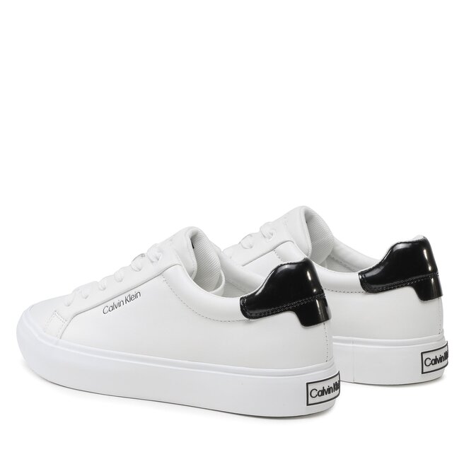 Calvin Klein Sneakersy Calvin Klein Vulc Lace Up HW0HW01681 White / Black 0K4