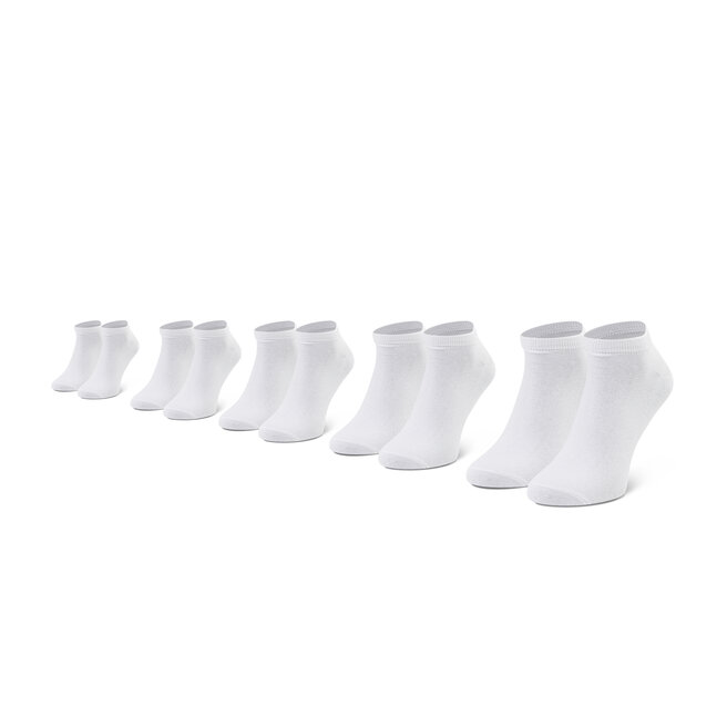 Σετ κοντές κάλτσες ανδρικές 5 τεμαχίων Jack&Jones Jacdongo Socks 5 Pack Noos 12120278 r.OS White 5713444333072-39_43