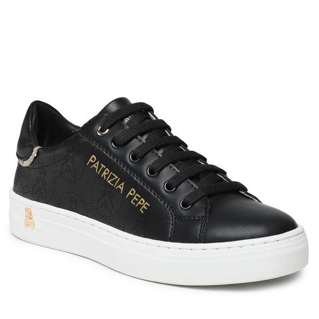 Patrizia Pepe Сникърси Patrizia Pepe PJ211.01 S Nero/Platino