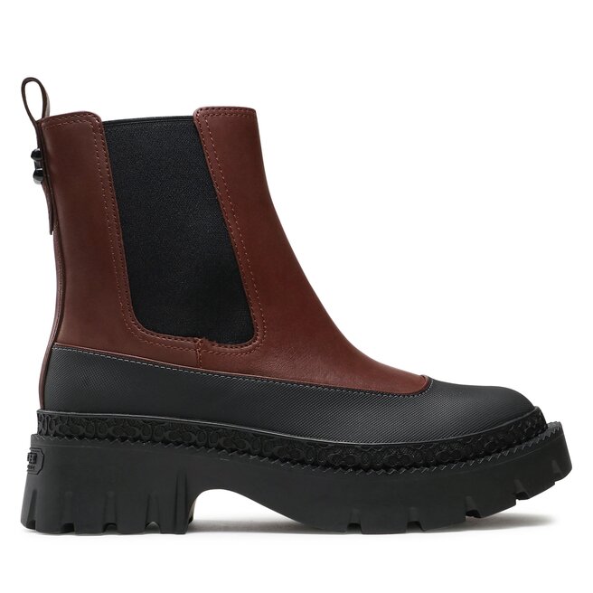 Botki Coach Jayla Leather Bootie - Brązowy