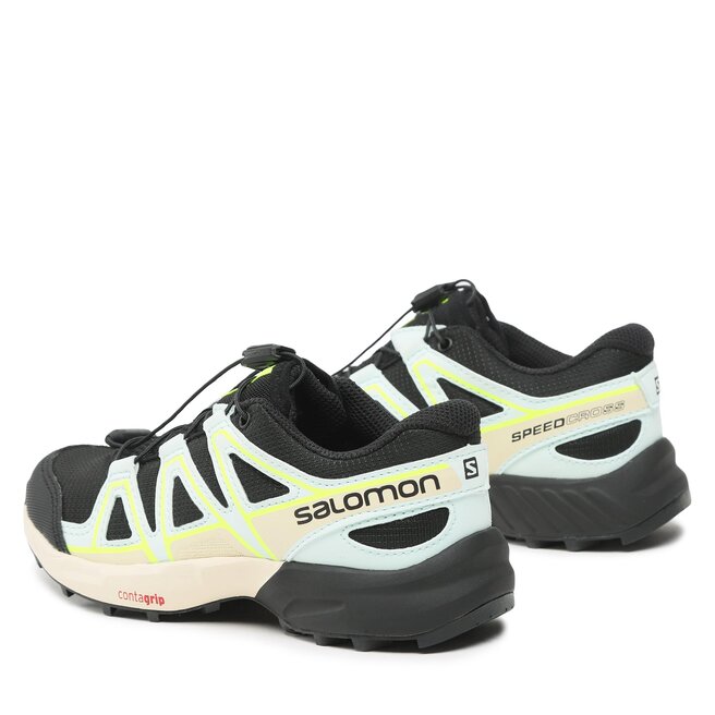 Salomon Pantofi Salomon Speedcross J 471236 09 M0 Black/Bleached Aqua/Bleached Sand