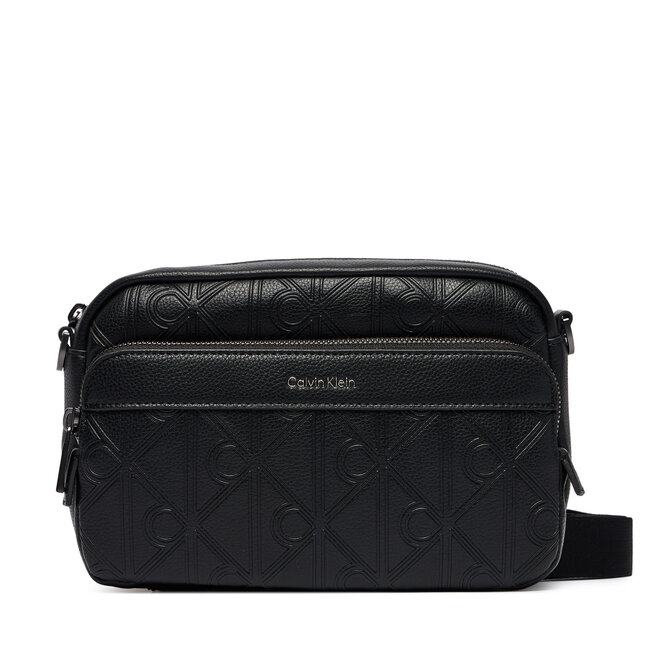 Saszetka Calvin Klein Emblem Aop Deboss Camera Bag LV04D3563G Czarny -