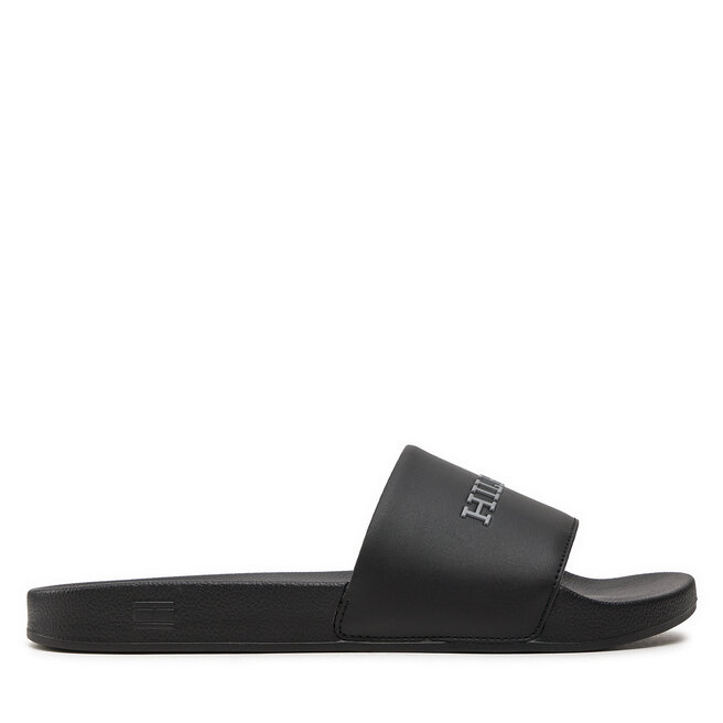 Klapki Tommy Hilfiger Hilfiger Raised Pool Slide - Czarny