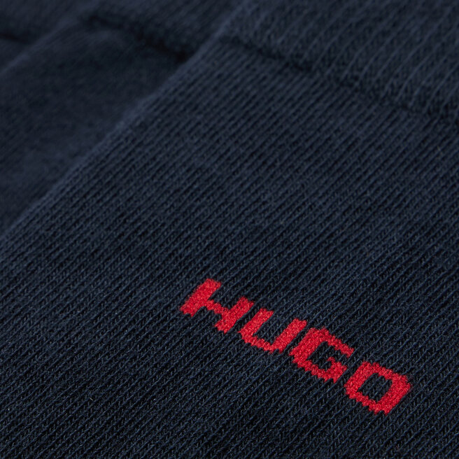 Hugo Sada 3 párů pánských vysokých ponožek Hugo 50493253 Dark Blue 401