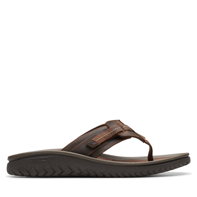 Japonki Clarks Wesley Sun - Brązowy