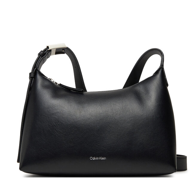 Torebka Calvin Klein Hardware Strap Medium Crossbody - Czarny