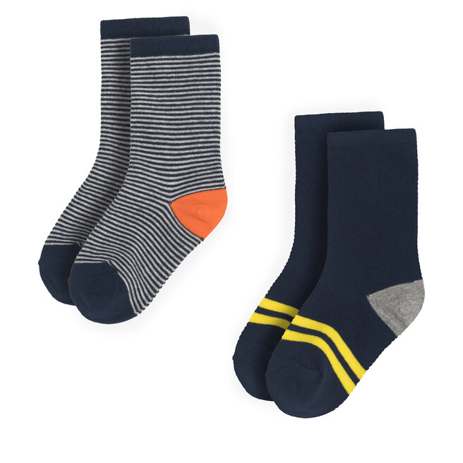 Zestaw 2 par wysokich skarpet dziecięcych Action Boy - (2-pack) Granatowy