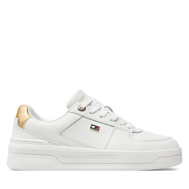 Sneakersy Tommy Hilfiger Essential Basket Sneaker Gold - Écru