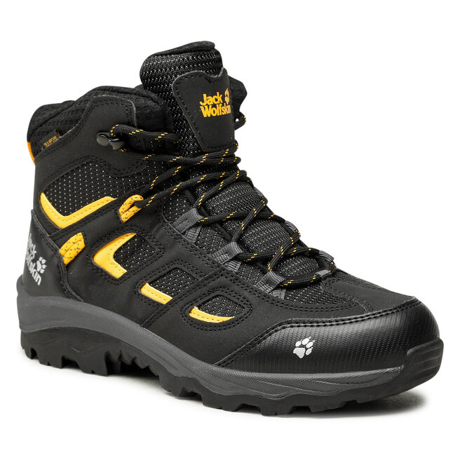 Jack Wolfskin Bakancs Jack Wolfskin Vojo Texapore Mid K 4042181 Black/Burly Yellow