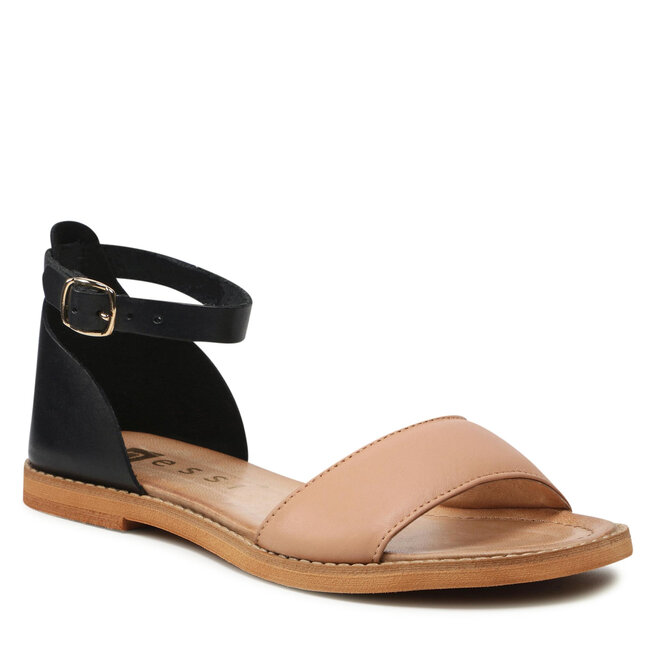 Sandale Nessi 38218 Czarny/Cipria
