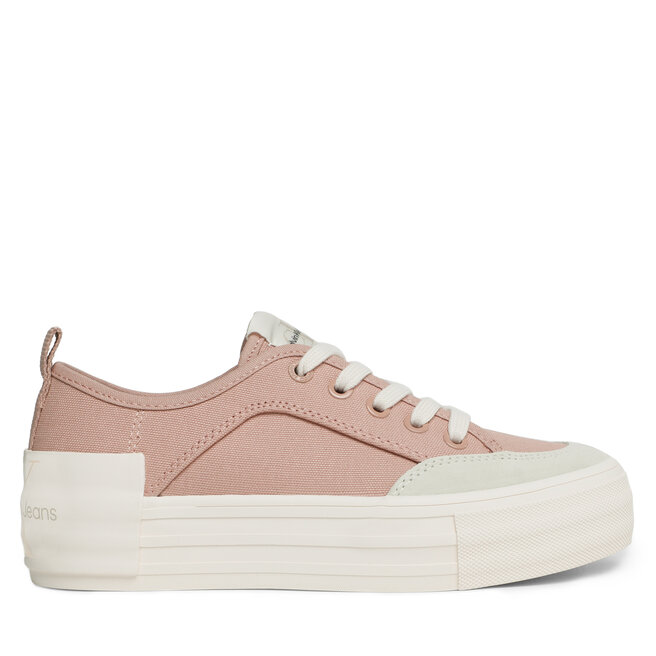 Calvin Klein Jeans Teniszcipő Calvin Klein Jeans Vulc Flatform Bold Irreg Lines YW0YW00903 Cafe Creme/Eggshell