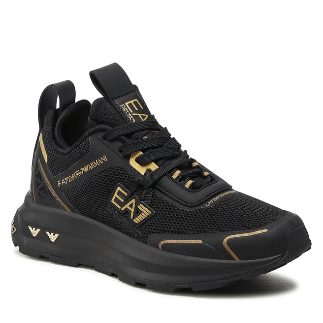 Sneakers EA7 Emporio Armani X8X089 XK234 S386 Triple Black/Gold Eb Armani imagine noua
