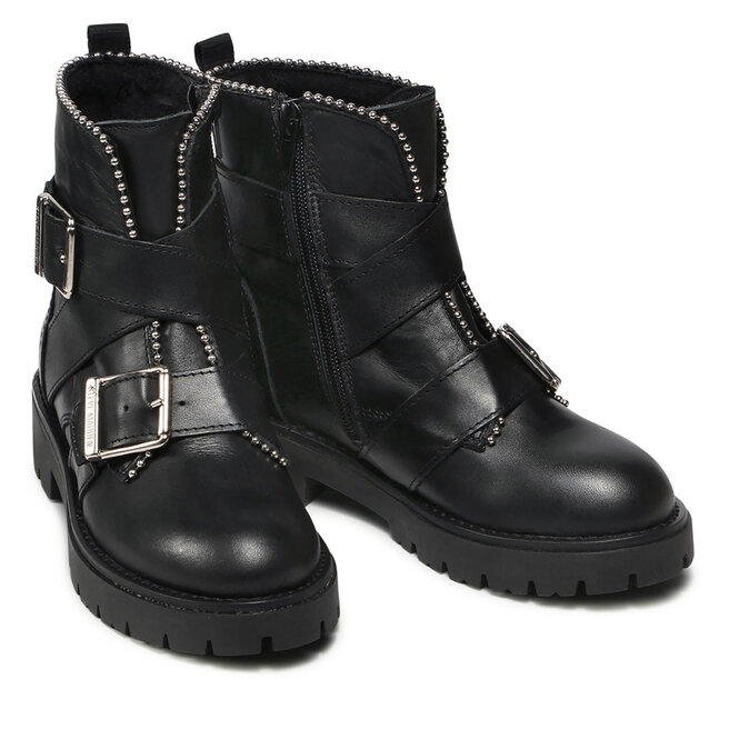 Steve Madden Kozačky Steve Madden Jhoofy SM15000141-03001-017 Black Leather
