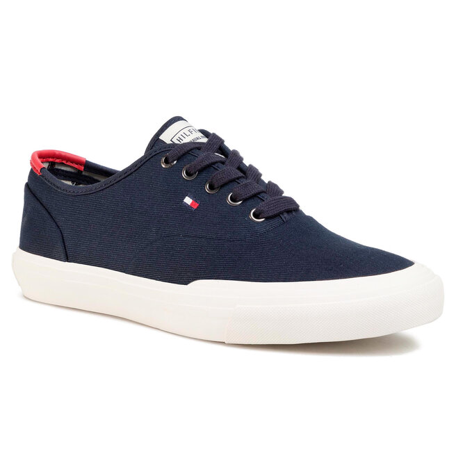 Kedai Tommy Hilfiger Core Oxford Twill Sneaker FM0FM02670 Desert Sky DW5 •  Www.eavalyne.lt