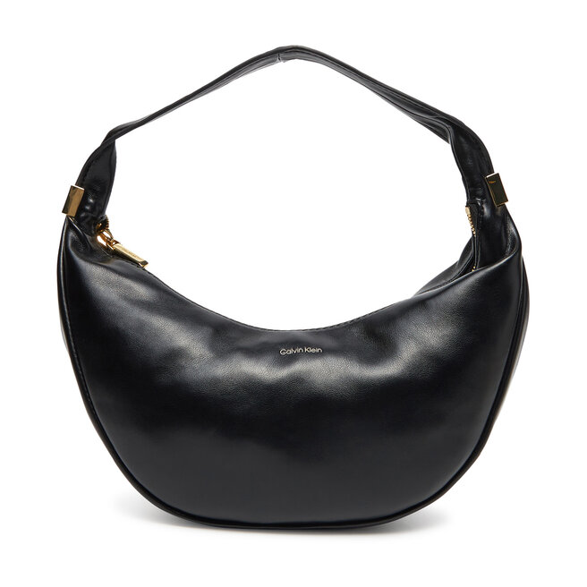 Torebka Calvin Klein Pinched Soft Crescent Sm - Czarny