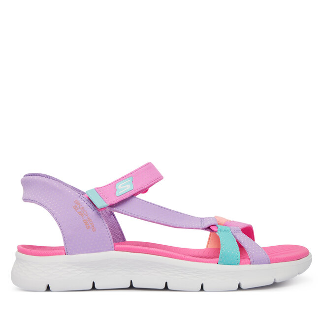 Sandały Skechers Slip-Ins: Go Walk Flex Sandal - Lots Of Sol 303028L/MLT Fioletowy - dziewczęce