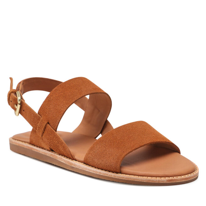 Clarks Sandály Clarks Karsea Strap 261585384 Tan Suede