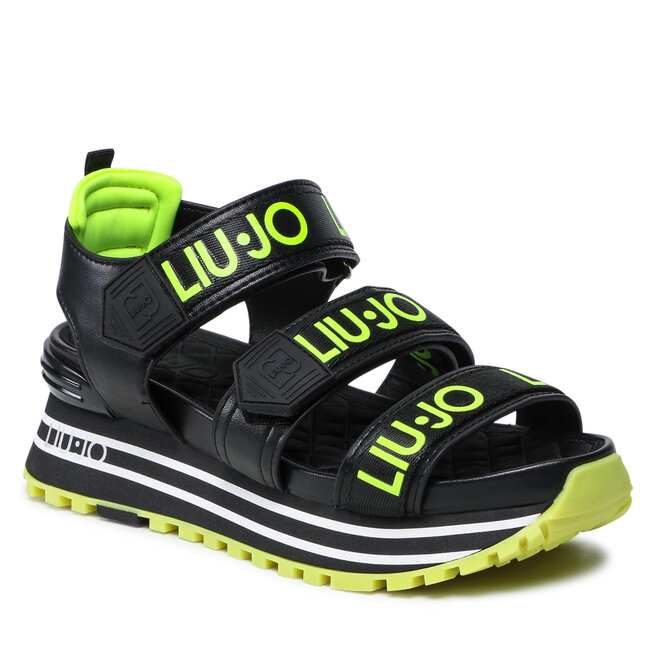 Sandale Liu Jo Maxi Wonder Sandal 7 BA2145 TX121 Black/Yellow S1155 BA2145 imagine noua gjx.ro