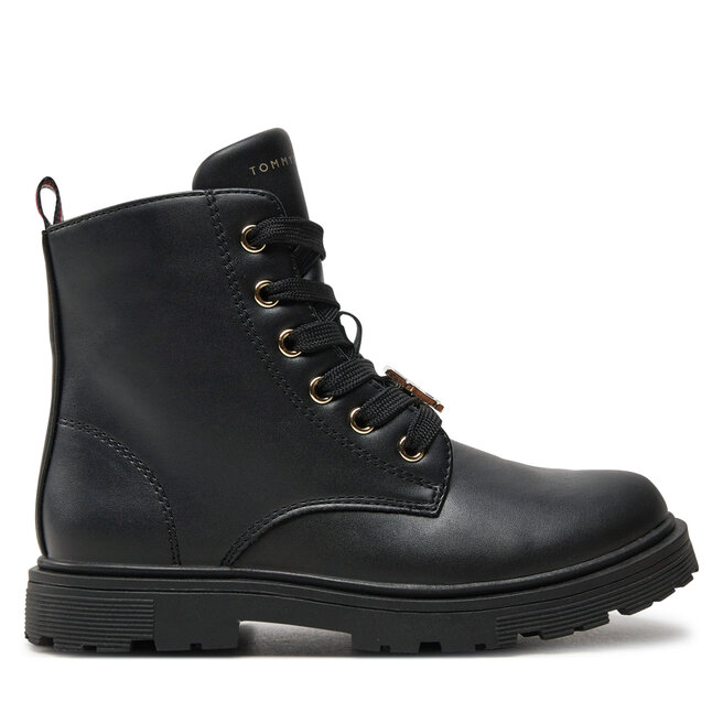 Trapery Tommy Hilfiger Lace-Up Bootie - S Czarny