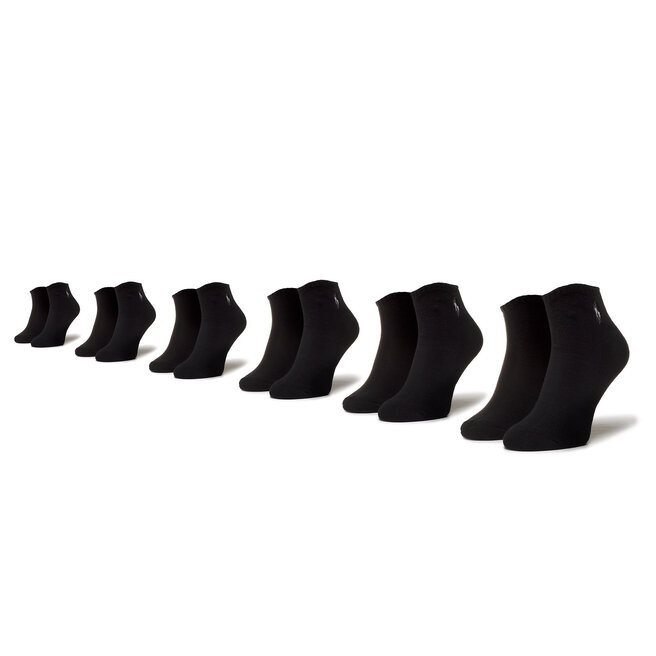 Σετ 6 ζευγάρια κοντές κάλτσες unisex Polo Ralph Lauren 449723765001 R Os Μαύρο