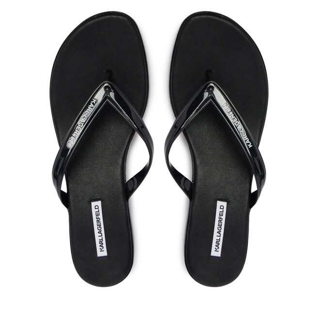 Japonki KARL LAGERFELD Jelly Heel KL83006 Czarny -