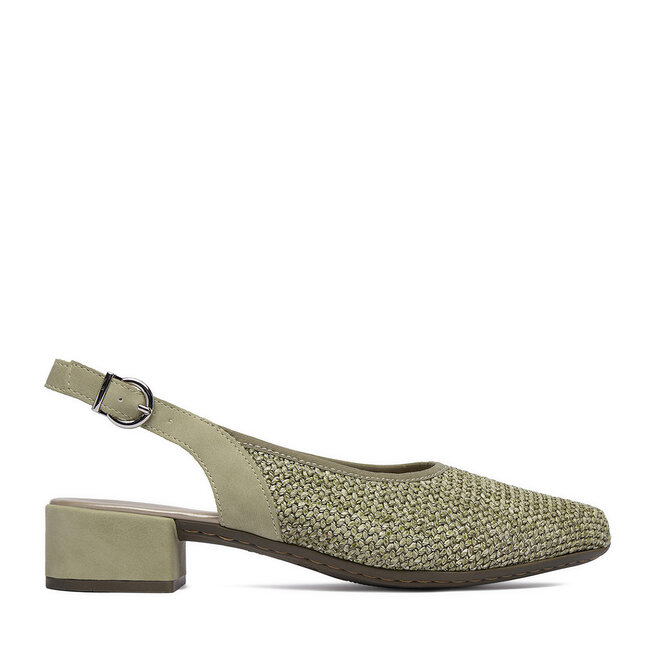 Czółenka Rieker CEO-47060-52 Zielony jasny - kobiece