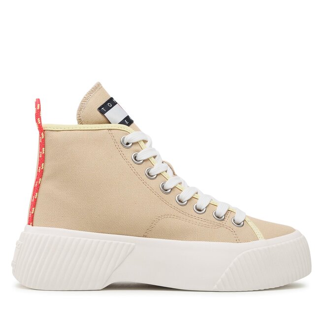 Tommy Jeans Sneakersy Tommy Jeans Vulc Plat. Canvas Mc EN0EN02091 Trench AB4