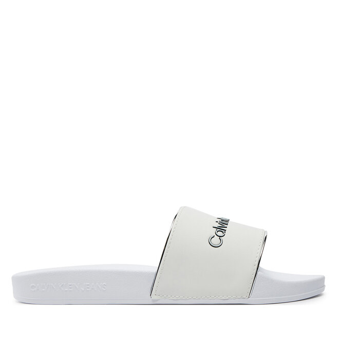 Klapki Calvin Klein Jeans Slide Instituitional Mtr - Biały