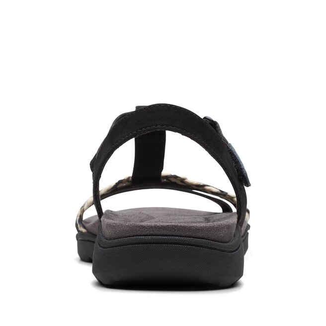 Clarks Szandál Clarks Amanda Tealite 26171125 Black Nubuck