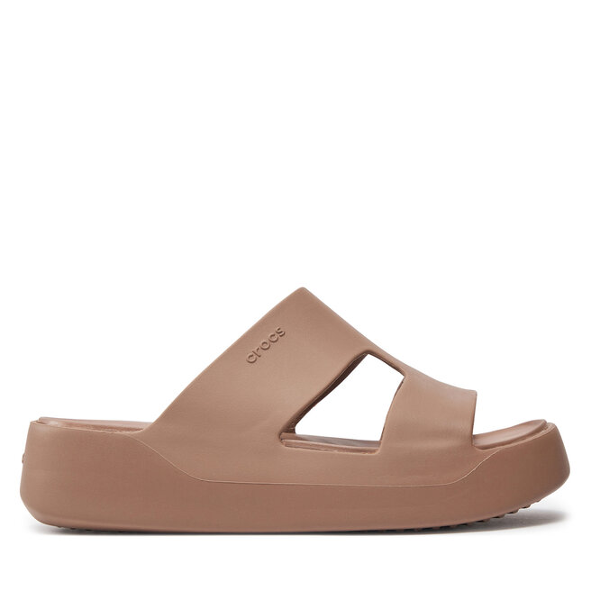 Klapki Crocs Getaway Platform H-Strap - Beżowy