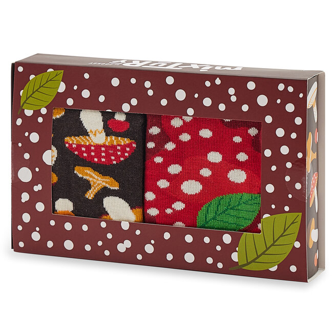 Zooksy 2er-Set hohe Unisex-Socken Zooksy Mixtury Grzybowe Bunt