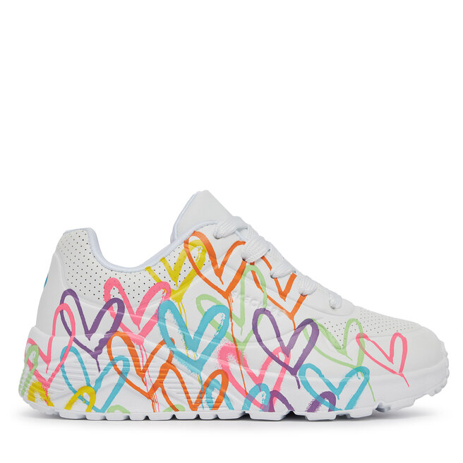 Sneakersy Skechers Uno Lite Spread The Love - Biały