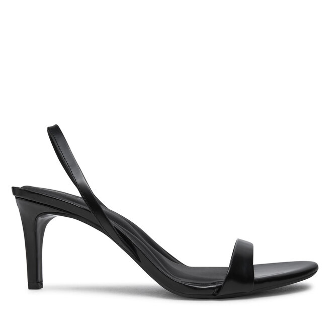 Sandały Calvin Klein Heel D'Orsay Sandal 70 - Brush L - Czarny