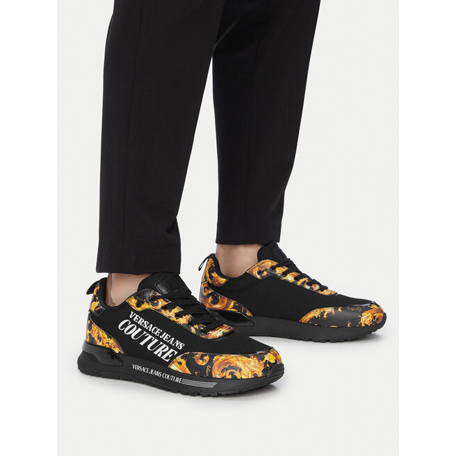 Sneakersy Versace Jeans Couture 80YA3SA5 Czarny - męskie
