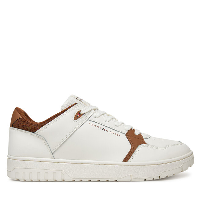 Sneakersy Tommy Hilfiger Basket Core Lite Lth Mix - Écru