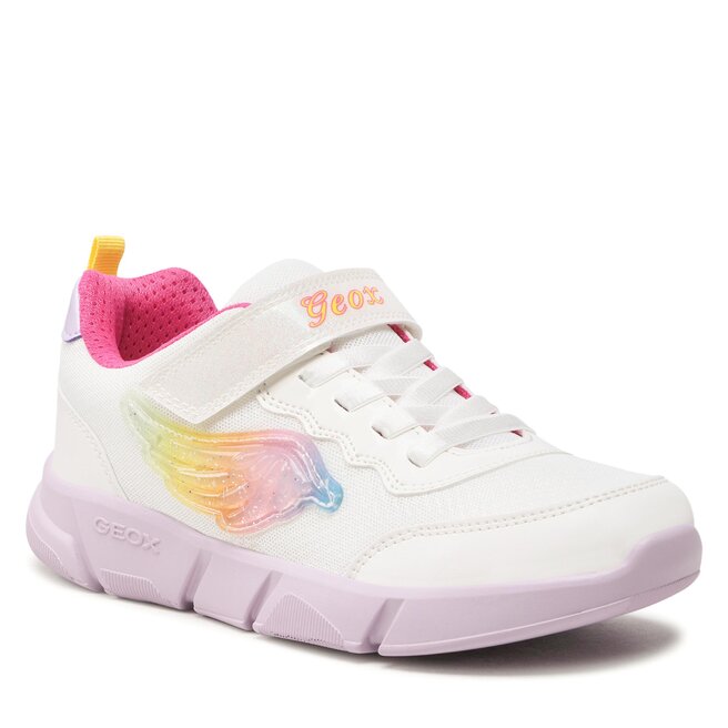 Sneakers Geox J Aril Girl J35DLD0AS54C0653 DD White/Multicolor Aril imagine noua gjx.ro