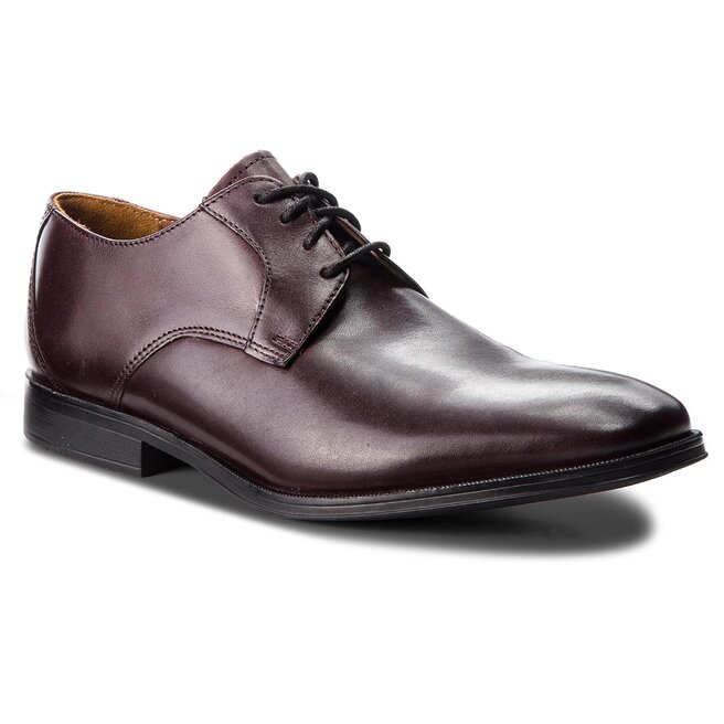 Chaussures basses Clarks Gilman Lace 261362387 Burgundy Leather