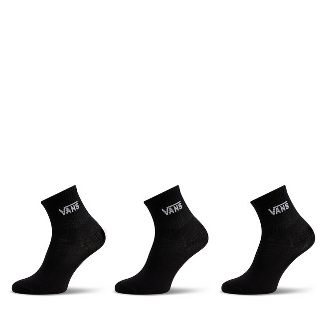 Σετ 3 ζευγάρια ψηλές κάλτσες γυναικείες Vans Classic Half Crew Sock VN00073EBLK1 Black