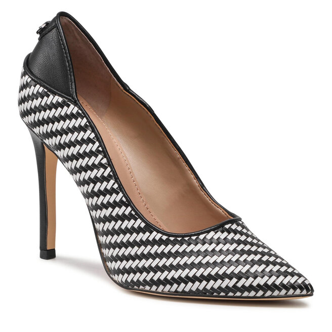 Pantofi cu toc subțire Guess Gaben2 FL5GB2 ELE08 BLKWH BLKWH imagine noua gjx.ro