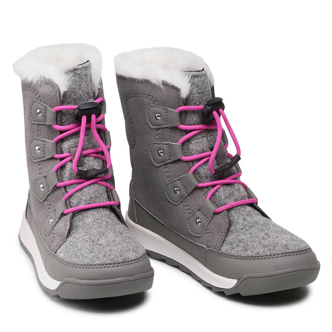 Sorel Μπότες Χιονιού Sorel Youth Whitney II Joan Lace Up NY4571 Quarry 052
