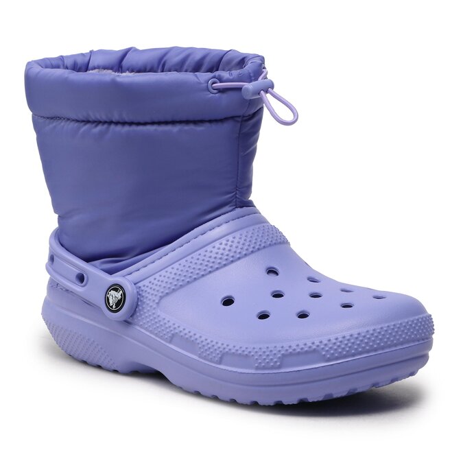 Cizme de zăpadă Crocs Classic Lined Neo Puff Boot 206630 Digital Violet