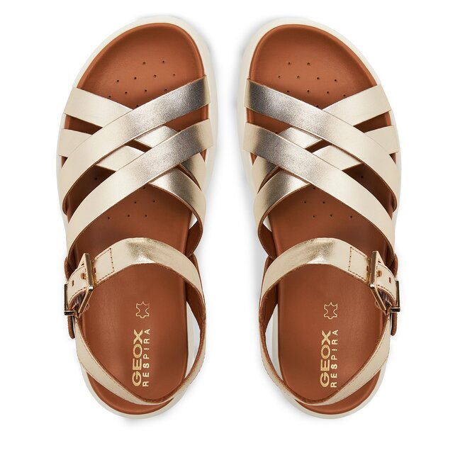 Geox Mädchen Sandale Xand 2.2s – CWedge Keilabsatz, Aus Leder, Mit Gummisohle